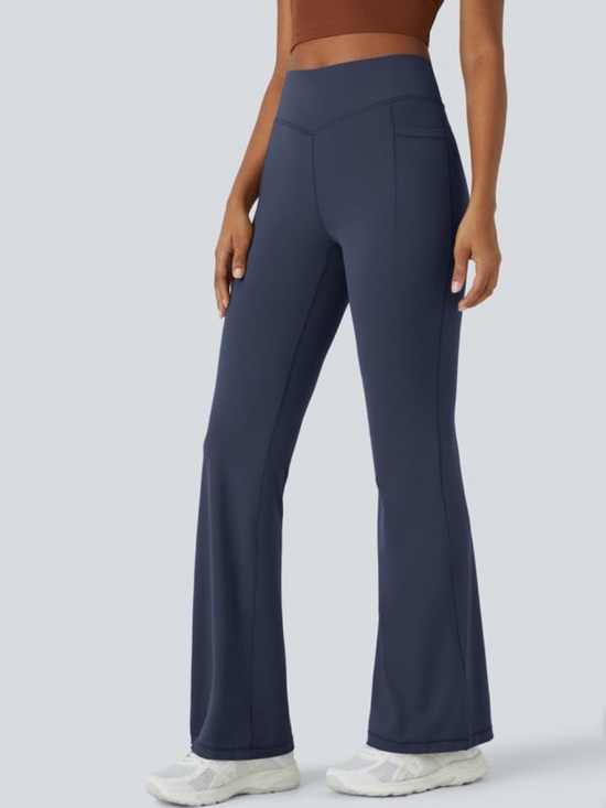 HALARA Pants - New without tag HALARA tummy control sculpting  side pocket flare legging indigo
